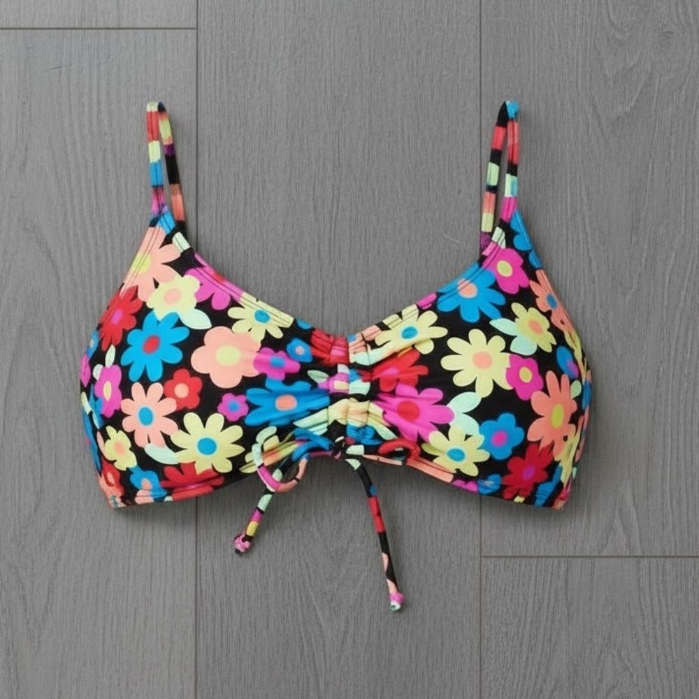 Solid Adjustable Tie Bikini Top (Size:M)- NWT